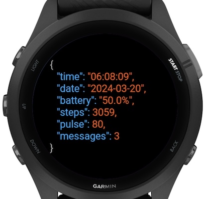 Watch face with JSON layout